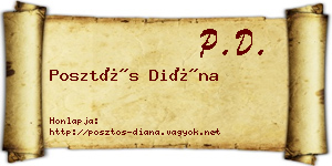 Posztós Diána névjegykártya
